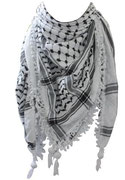 Traditional White and Black Keffiyeh